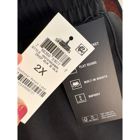 Women’s ideology 2x black athletic shorts - Picture 2 of 4